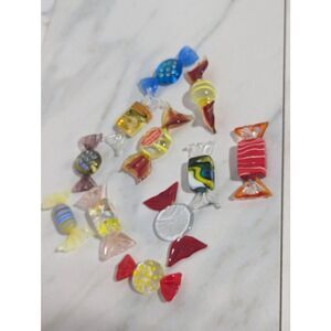 Murano Italy Hand Blown 11 Pieces Individual Candy Sculpture Pieces
